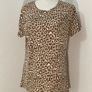NWOT Zoe + Liv Cheetah T-Shirt Size XL